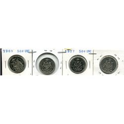 1969/1974, 1977, 1981 CANADIAN FIFTY CENT COIN - UNCIRCULATED