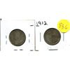 Image 1 : 1912, 1913 CANADIAN TWENTY-FIVE CENT COIN