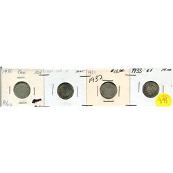 1930, 31, 32, 33 CANADIAN TEN CENT COIN