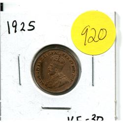 1925 CANADIAN ONE CENT COIN