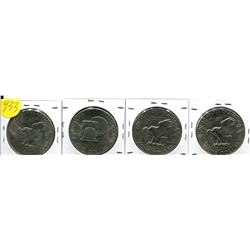 1972, 76-78 USA SILVER DOLLAR