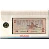 Image 2 : 1996 CANADA'S TWO DOLLAR UNCIRCULATED COIN WITH TWO DOLLAR BANK NOTE