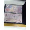 Image 3 : 1989 AND 2001 TEN DOLLAR UNCIRCULATED BANK NOTES IN BLACK CASE