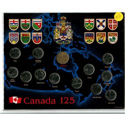 CANADA 125 QUARTER SET WITH LOONIE