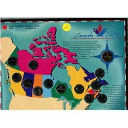 CANADA 125 QUARTER SET WITH LOONIE