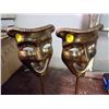 Image 2 : 2X BRASS MASKS ON STANDS