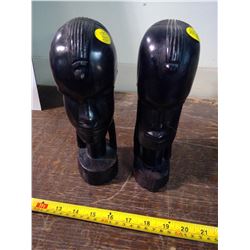 SET OF 2 AFRICAN STATUES - MADE IN KENYA