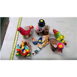 6 VINTAGE BIRD POCKETS