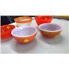 Image 2 : 5 VINTAGE ORANGE/BROWN BOWLS