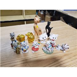 LOT OF CAT FIGURINES