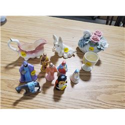 ASSORTED GLASS FIGURES