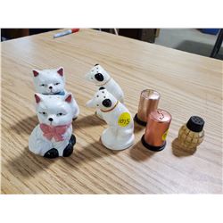 6 SALT AND PEPPER SHAKERS