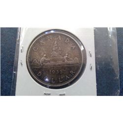 1935 KING GEORGE SILVER DOLLAR - 80% SILVER