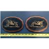 Image 1 : 2 CHALKWARE CAR PLAQUES