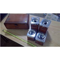 VINTAGE CANISTER & BREADBOX (5 PIECE)