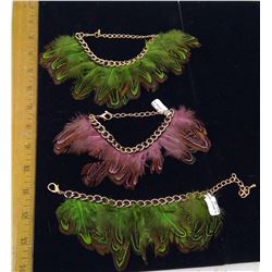 3 FEATHER BRACELETS