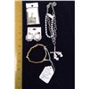 Image 1 : NECKLACE, BRACELET AND EARRINGS AND AN ADDITIONAL 2 CHARMS