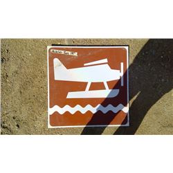 AIRPLANE WATER LANDING SIGN