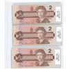 Image 1 : THREE 1986 TWO DOLLAR BILLS (SEQUENTIAL ORDER) *UNCIRCULATED*