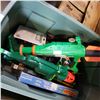 Image 2 : GREEN TOTE OF NERF GUNS, BATMAN GAME, MARVEL PLANE TOYS