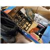 Image 2 : 3 VINTAGE IRONS, GRADUATION DECORATION, BOOTS, ETC