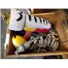 Image 2 : WOOD CRATE W/ BUOYS, FLOATS, WOOD, AND METAL MAGAZINE RACK
