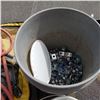 Image 3 : TOOL BAG AND BUCKET WITH CONTENTS INCLUDING AIR LINE, STAPLES AND PIPE HANGERS
