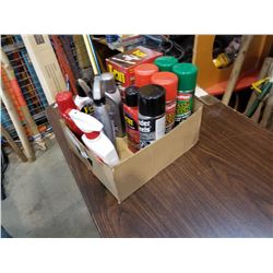 BOX OF TCUT CLAY BAR KIT, AUTO POLISHES, AND CLEANERS