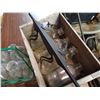Image 2 : VINTAGE CANADA DRY CRATE, 2 METAL PIECES YARD ART, AND MILK BOTTLES