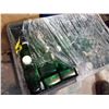 Image 3 : LARGE BOX AND GREEN CRATE OF GREEN PLASTIC BOTTLES W/ LIDS