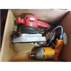 MILWAUKEE SANDER AND BLACK & DECKER ELECTRIC DRILL