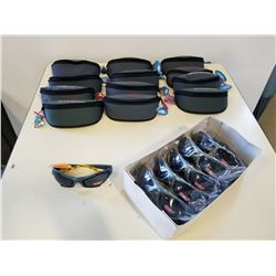 12 PAIRS NEW RYDERS COILER SUNGLASSES AND CASES RETAIL $79 PER PAIR