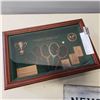 Image 3 : TENNIS SHADOW BOX, BASEBALL PLAQUE, AND NFL FOOTBALL BOOK