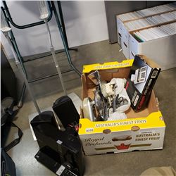 BOX OF IPAD/IPOD DOCK, MEAT SLICER, AND ELECTRONICS