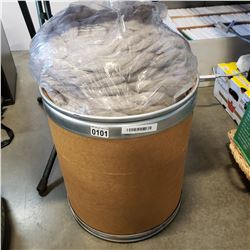 BARREL OF BROWN WOOL YARN