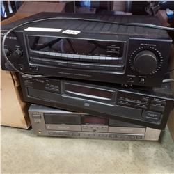 KENWOOD RECEVIER, DISC CHANGER, AND CASSETTE DECK