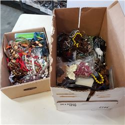 2 BOXES OF JEWELLERY