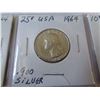 Image 3 : 1964 J.F. KENNEDY 50 CENT G. WASHINGTON 25 CENT E. ROOSEVELT 10 CENT - ALL .900 SILVER