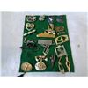 Image 2 : COLLECTION OF VINTAGE PINS AND STAMP BOOK - NO STAMPS
