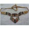 Image 2 : WOOD AND HIDE NECKLACE