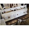 Image 2 : WHITE COAT HANGER SHELF AND BEVELLED MIRROR