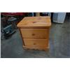 Image 1 : PINE 2 DRAWER NIGHTSTAND