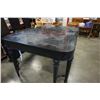 Image 2 : VINTAGE BLACK PAINTED DINING TABLE W/ 3 LEAFS