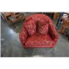 Image 1 : RED UPHOLSTERED BUCKET CHAIR