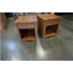 PAIR OF 1 DRAWER PINE NIGHTSTANDS