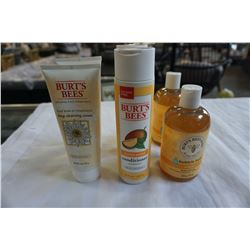 2 BRAND NEW BURTS BEES DEEP CLEANSING CREAM, 2 NEW SUPER SHINEY CONDITIONERS, AND 2 NEW BUBBLE BATHS