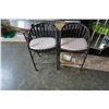 Image 1 : 2 METAL PATIO STOOLS