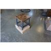 Image 1 : 2 BRAND NEW THICK TOP INDUSTRIAL LOOK ENDTABLES - RETAIL $149EA
