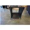 Image 3 : BRAND NEW STEEL FRAME WICKER OUTDOOR SIDE TABLE RETAIL $199