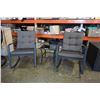 Image 4 : BRAND NEW 3 PIECE STEEL WICKER ROCKING CHAIR SET W/ GLASS TOP END TABLE - RETAIL $699